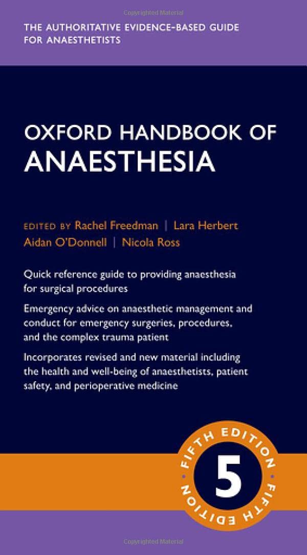 Oxford Anaesthesia Handbook 5th Edition